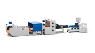 Extruder mit Flachkopfdüse