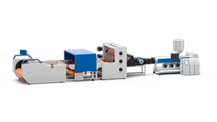 Extruder mit Flachkopfdüse